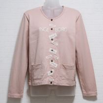 ピンクロゴパッチカットソーカーディガン