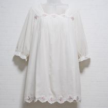 生成薔薇刺繍レース使いチュニック