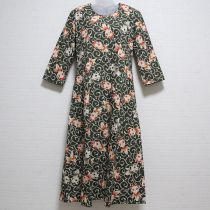 カーキ唐草金魚ワンピース