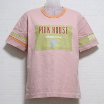 ピンク系ロゴプリントTシャツ【M】