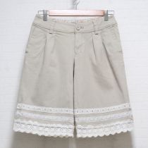 ベージュレース使いショートパンツ【S】