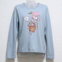 水色ベリーベリーハート長Tシャツ【4(L)】