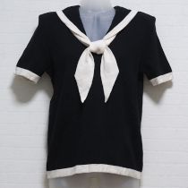 黒タイ付きセーラーカットソー