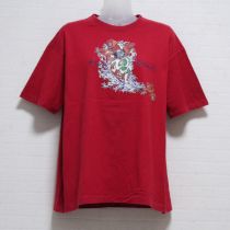赤弁慶と鯉プリントTシャツ