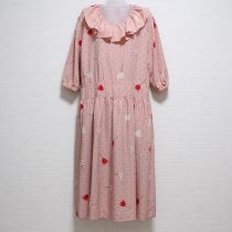 ピンクチューリップポリワンピース