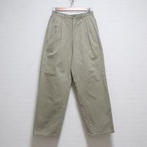 ベージュ系ツータックパンツ【S】