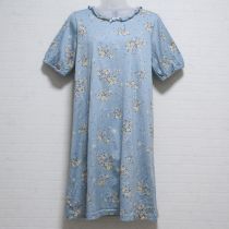 ブルー勿忘草カットソーワンピース
