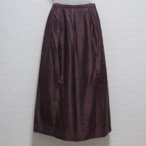 茶タック入りシルクスカート【S】