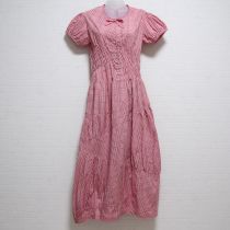 ピンク系イレギュラー切替えワンピース