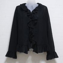 黒シフォンオーバーブラウス