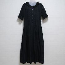 黒レース使いピコフリルローンワンピース