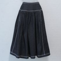 黒デニムギャザースカート