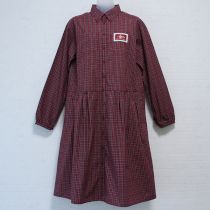 赤系チェックワンピース