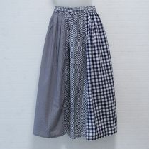 紺ミックスギンガムスカート