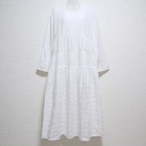 白ピンタックローンワンピース