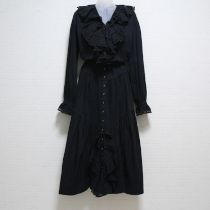 黒レース&フリル使いワンピース