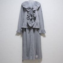 グレーカットソーカーディガン&スカート