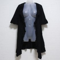 黒花柄透かし編みカーディガン【9号】