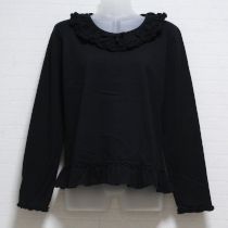 黒フリル使いカットソー
