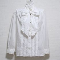 白フリル使いブラウスサッシュ付き【9号】