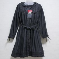 黒ライトオンスデニムチュニックブラウス
