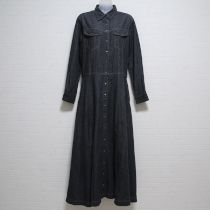 黒ソフトデニムワンピース