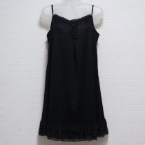 黒フリル使いカットソーキャミチュニック【4(11号)】