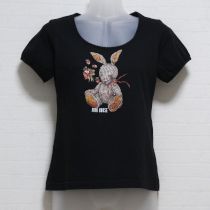 黒ギンガムうさぎTシャツ【3(M)】