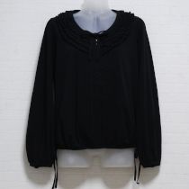 黒フリル使いカットソーブラウス【9号】
