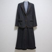 黒デニムフリンジスーツ