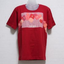 赤パッチワークTシャツ