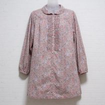 オレンジ系ペイズリーチュニックブラウス