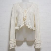 生成模様編みボレロカーディガン