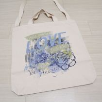 生成×ブルーカメリアプリント2WAYトートバッグ