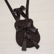 茶ピコフリル瓢箪ポシェット