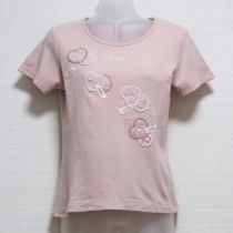 ピンクハートパッチTシャツ