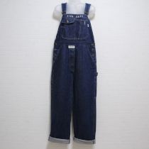 ブルーロゴ入りデニムオーバーオール