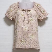 ピンク白つめ草カットソー