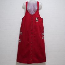 赤テリア刺繍ジャンパースカート