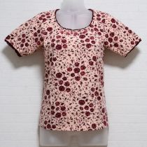 ピンク薔薇刺繍Tシャツ【M】