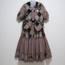 黒薔薇刺繍パッチワークベスト&ワンピース&ポシェット