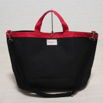 黒×赤2WAYトートバッグ