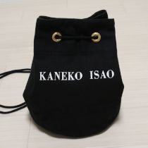 黒ロゴ巾着リュック