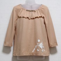 ベージュくちなしとロゴリボンカットソー