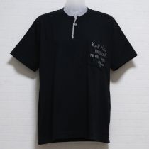黒ワールドロゴプリントTシャツ【M】