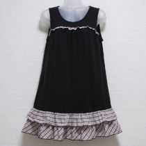 黒チェック使いカットソーチュニック