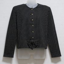 黒水玉カットソーカーディガン