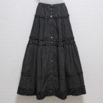 黒ドットピコフリルスカート
