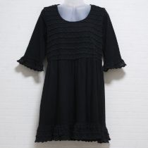黒レース使いカットソーチュニック