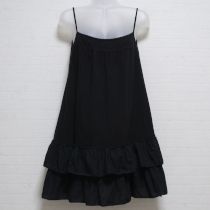 黒裾段々フリルカットソーキャミチュニック